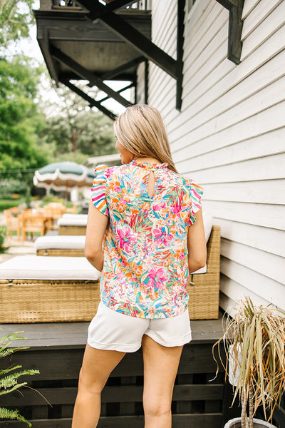 Rainbow Eyes Floral Top