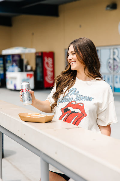 LivyLu Rolling Stone Distressed Tee
