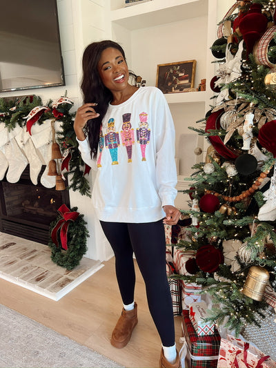 Land Of Sweets Sequined Nutcracker Sweater