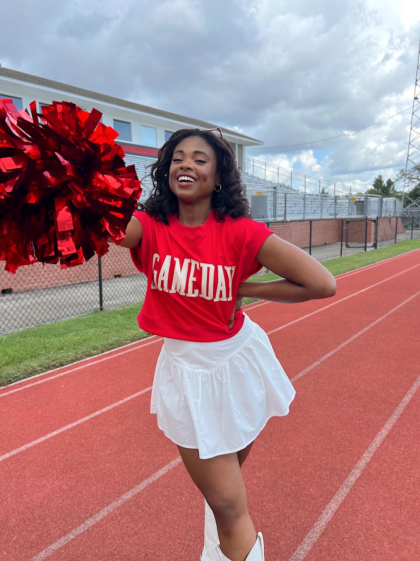 Gameday Cropped Terry Top