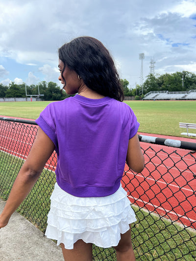 Gameday Cropped Terry Top