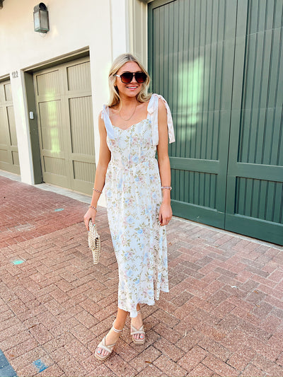 Was It Ever Love Floral Midi Dress