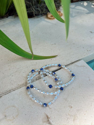 Stacked Ambition Pearl Beaded Bracelet Set