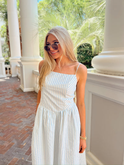 Sunshine & Seaside Striped Midi Dress