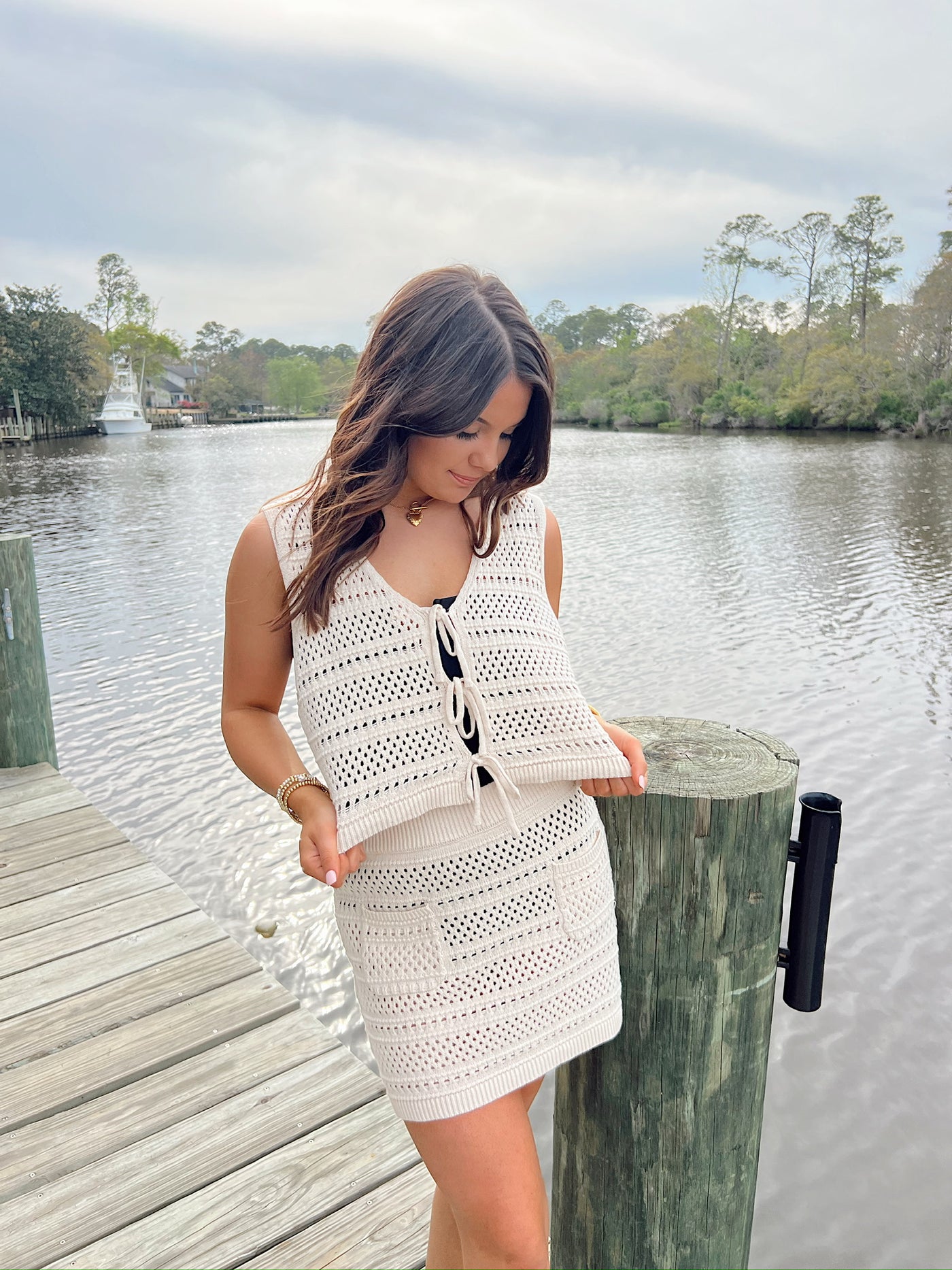 Flirty Beginnings Crochet Two-Piece Set