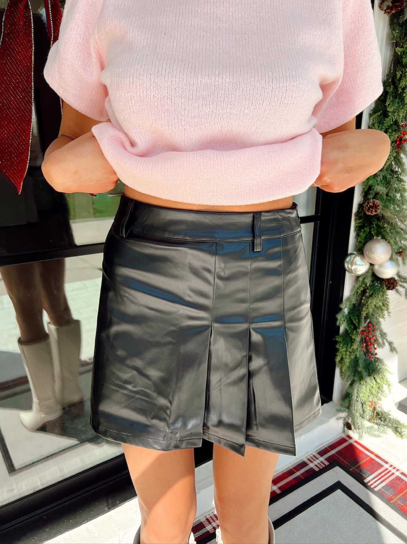 Full-Time Fun Leather Skirt