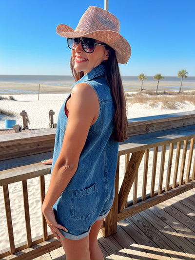 So You Say Denim Romper