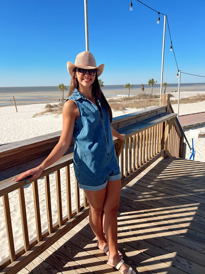 So You Say Denim Romper