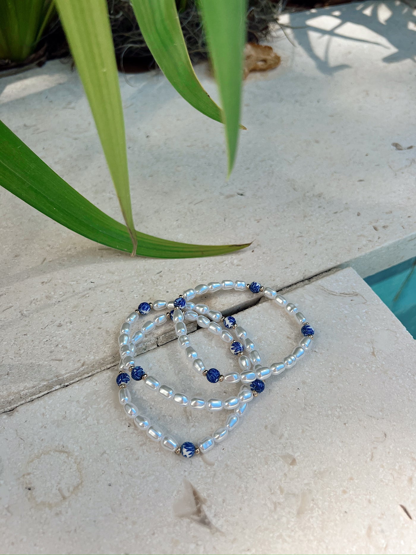 Stacked Ambition Pearl Beaded Bracelet Set