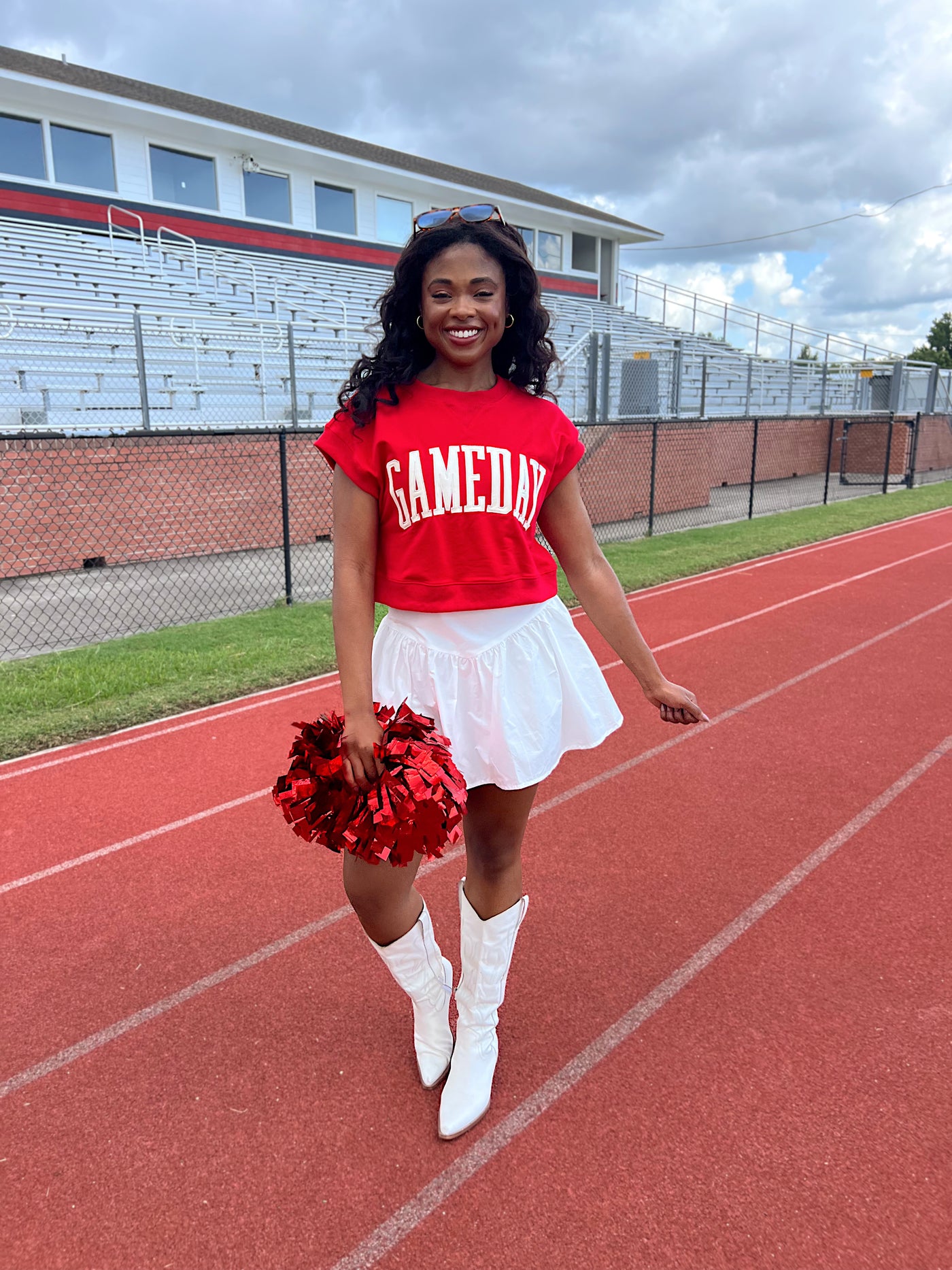Gameday Cropped Terry Top