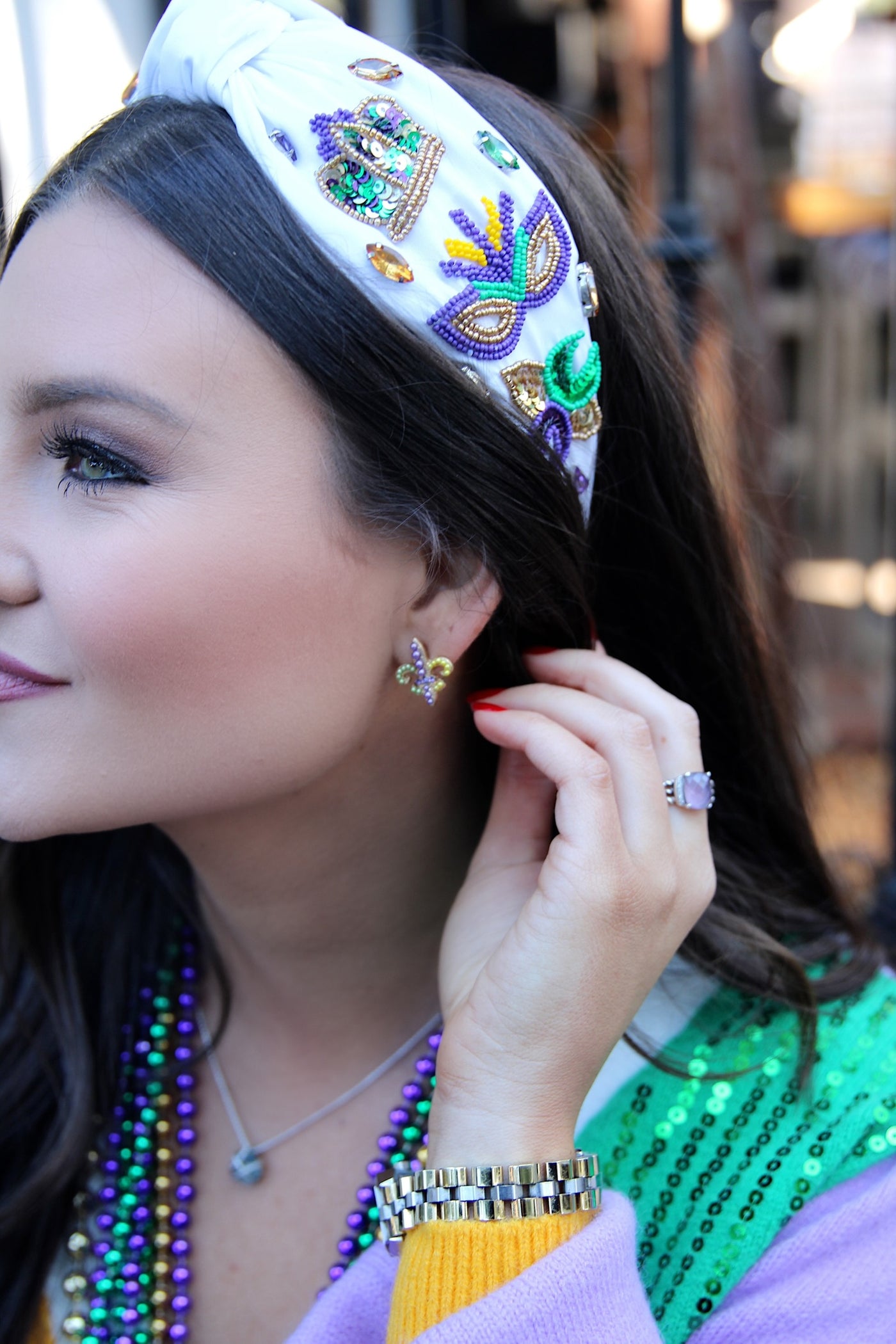 Pearl Fleur De Lis Earrings
