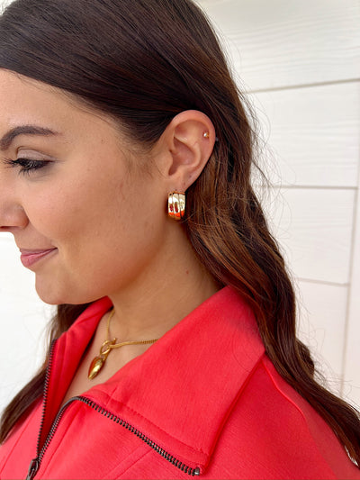 Round Huggie Hoop Earrings