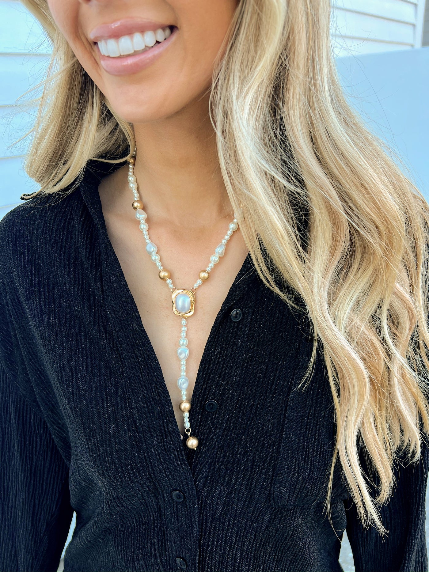 A Heart of Gold Y-Shape Necklace