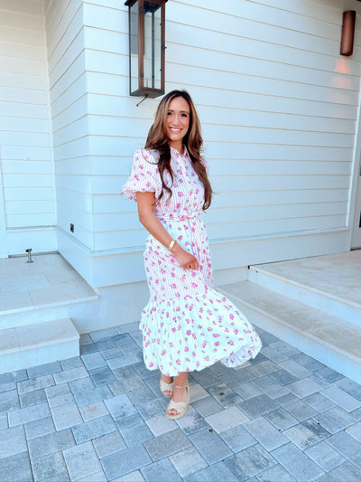 Leaving You Breathless Floral Midi Dress
