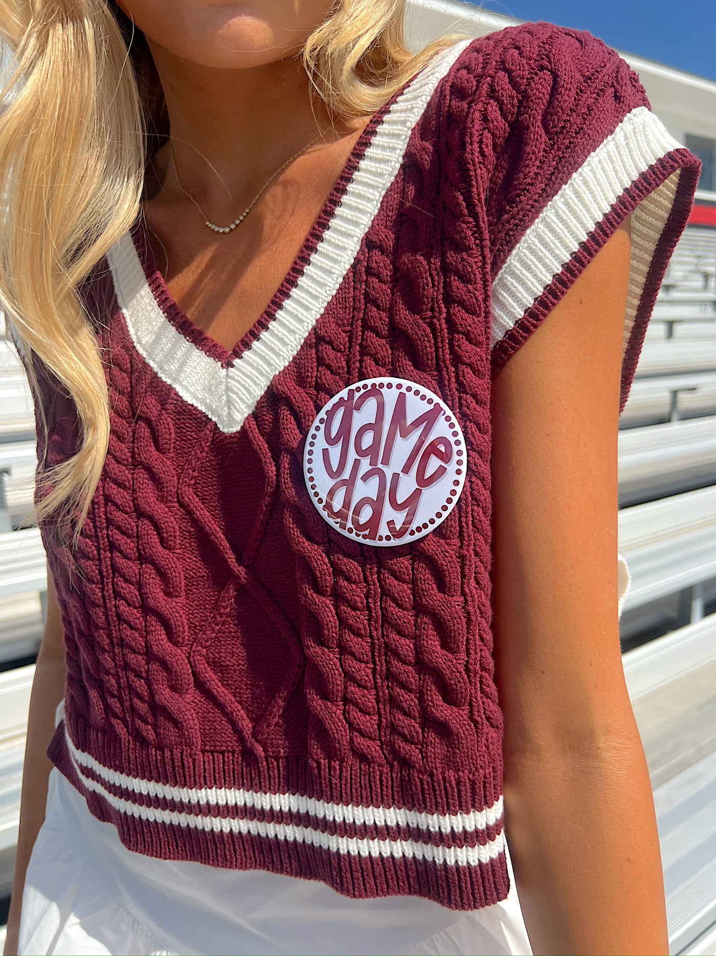 Glam Goals Cropped Sweater Vest