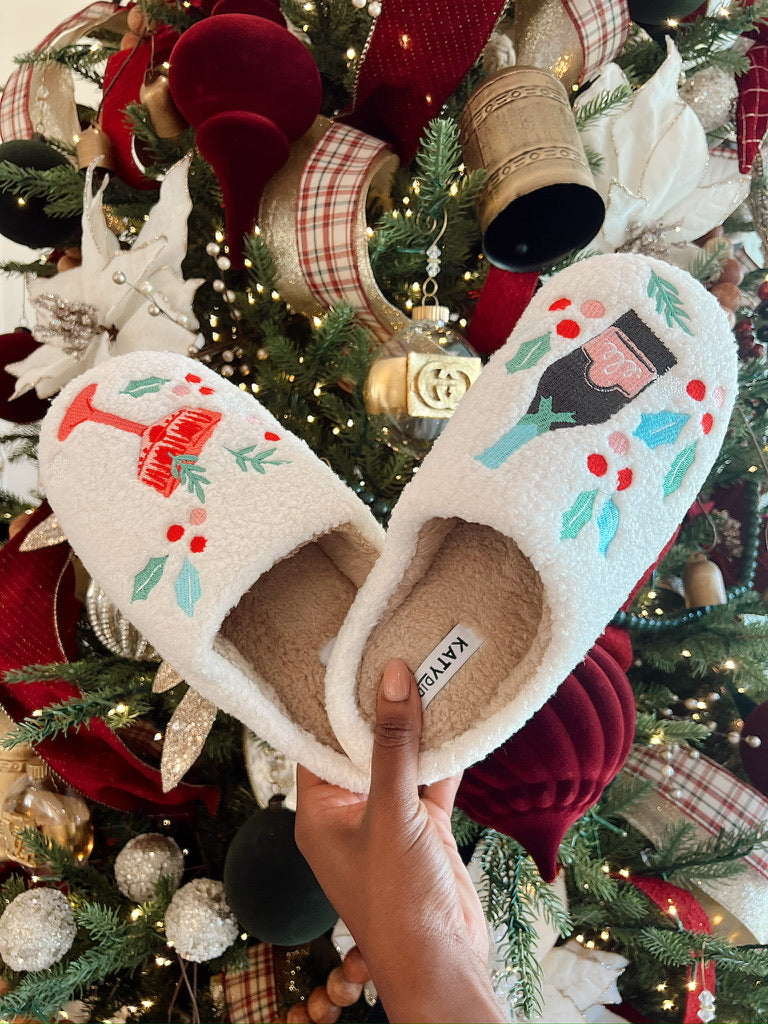 Christmas Cocktails Slipper