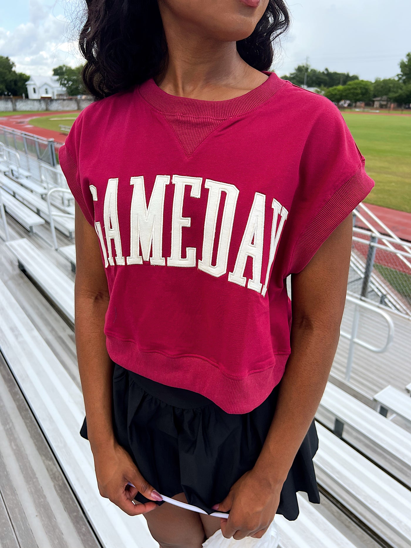 Gameday Cropped Terry Top