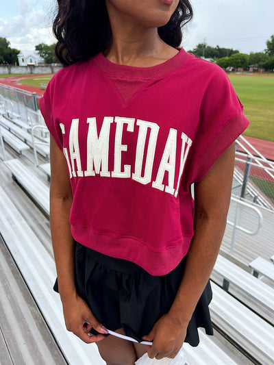 Gameday Cropped Terry Top