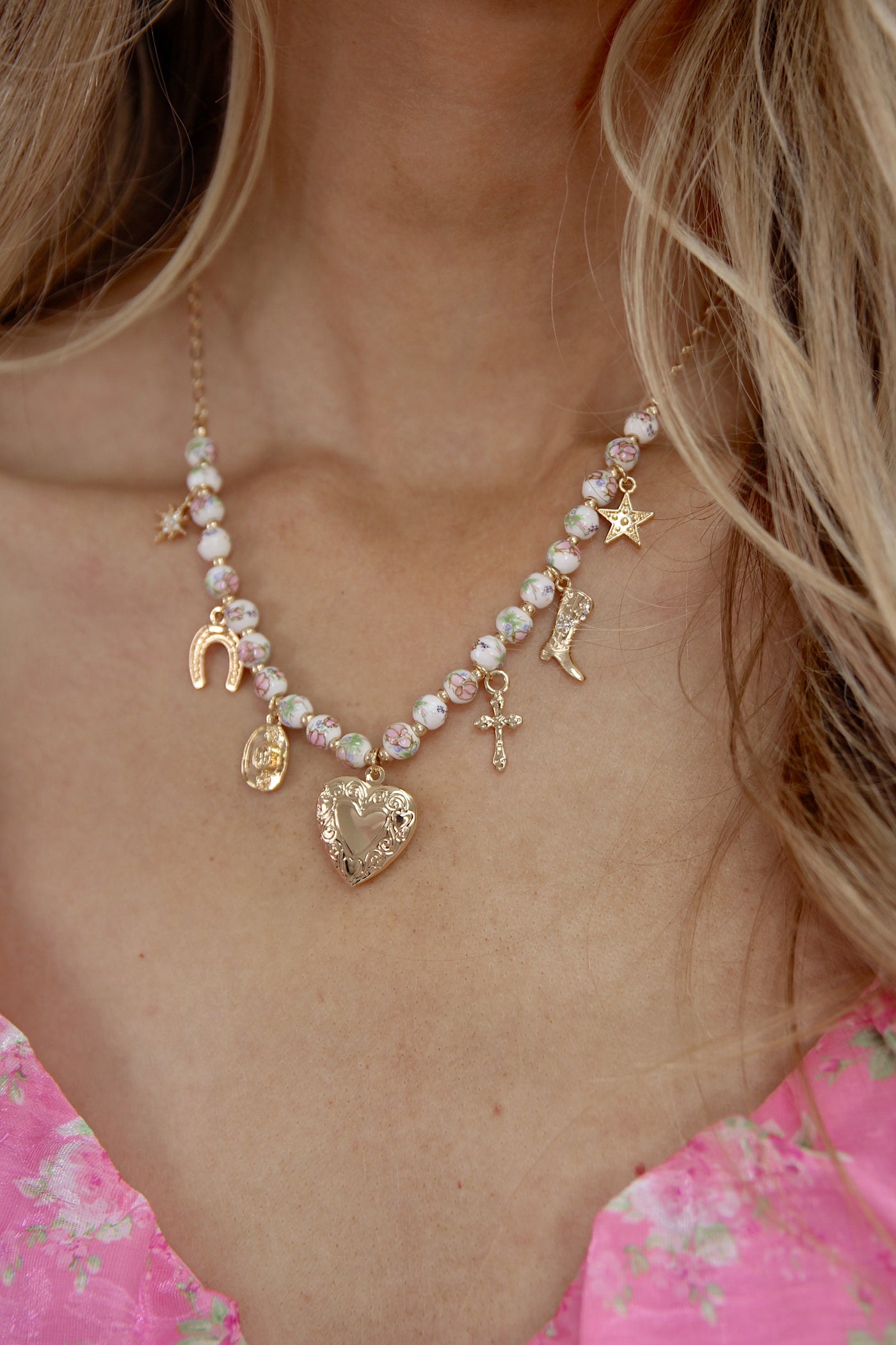 Vintage Cowgirl Charm Necklace