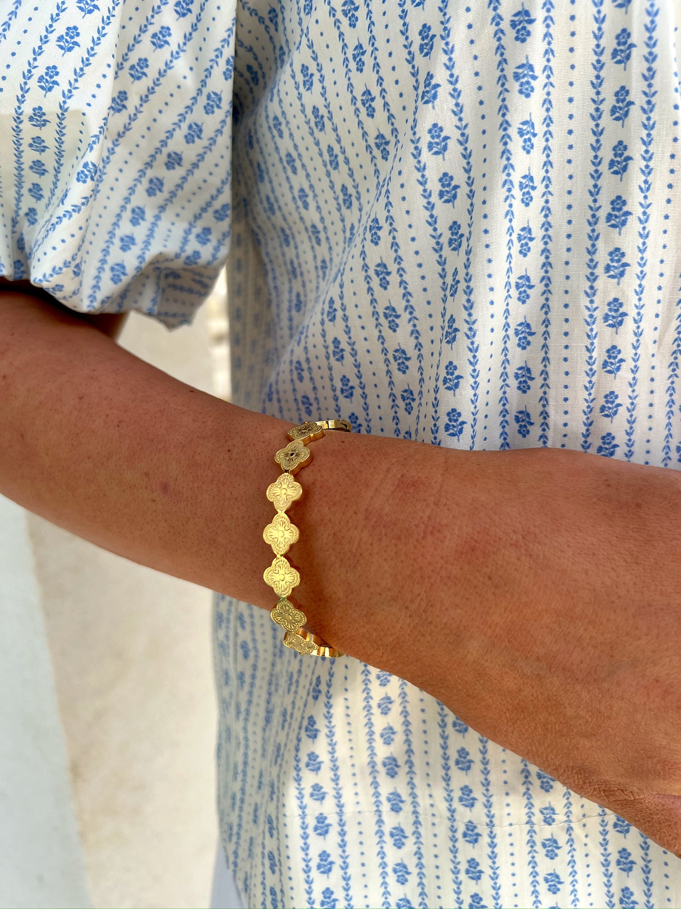 Quatrefoil Bangle Bracelet
