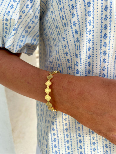 Quatrefoil Bangle Bracelet