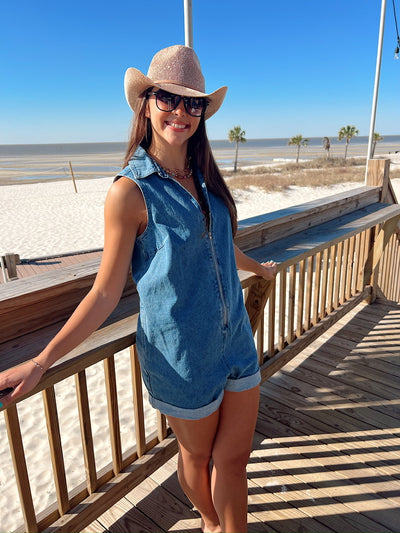 So You Say Denim Romper