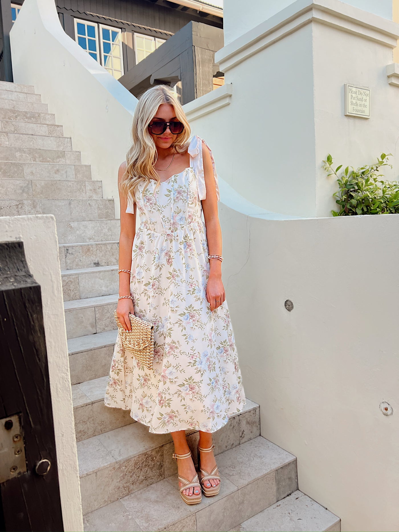 Was It Ever Love Floral Midi Dress