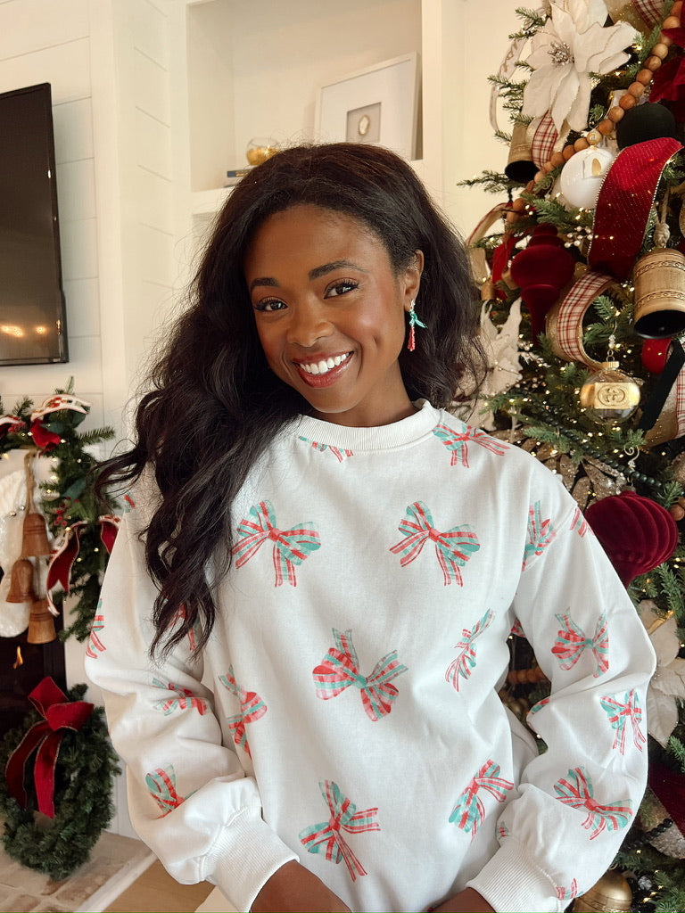 Christmas Bow Pullover Sweater