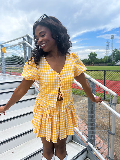 Flirty Nature Gingham Skort