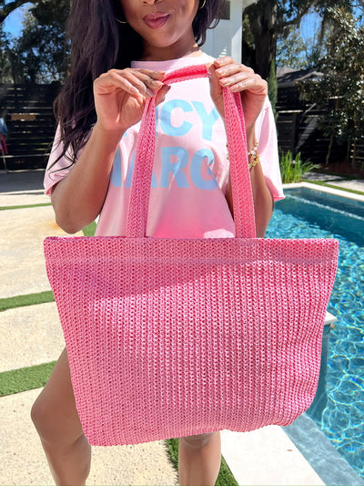 Girls Trip Straw Tote Bag