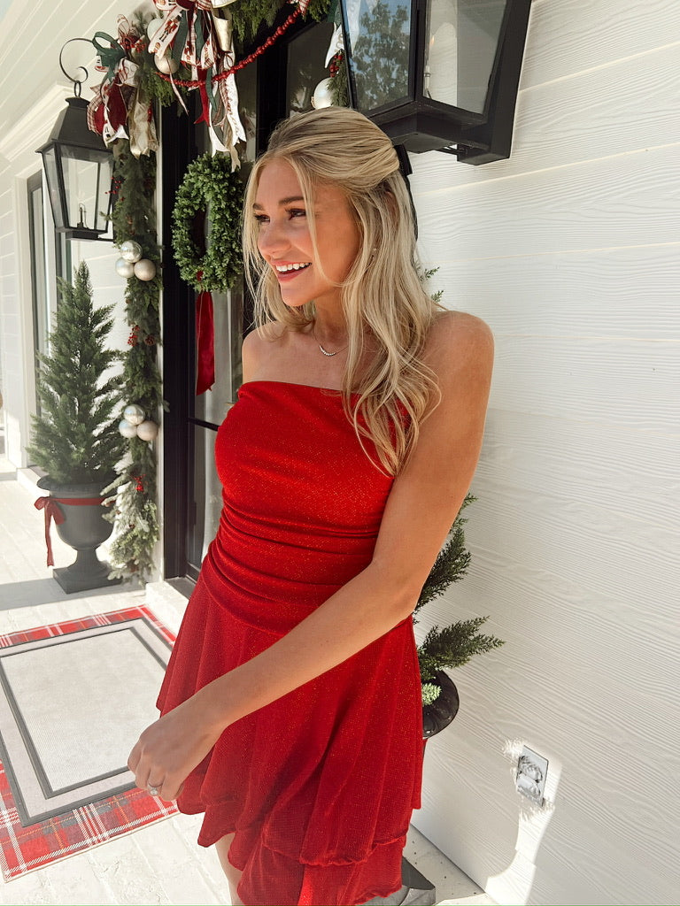 Irresistible Charm Strapless Mini Dress