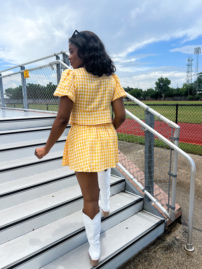 Flirty Nature Gingham Skort
