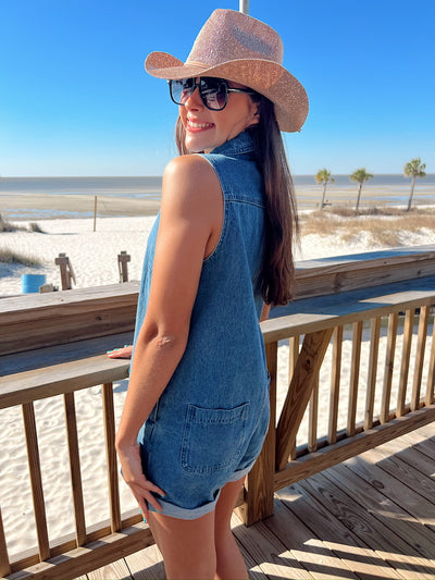 So You Say Denim Romper