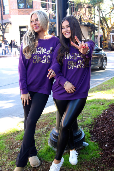 Mardi Gras Sequin Sweatshirt
