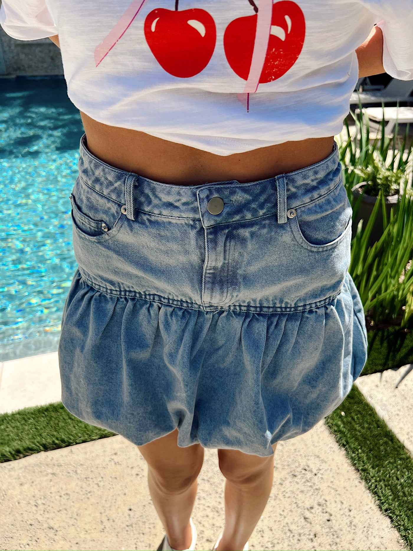 Got This In The Bag Denim Mini Skirt