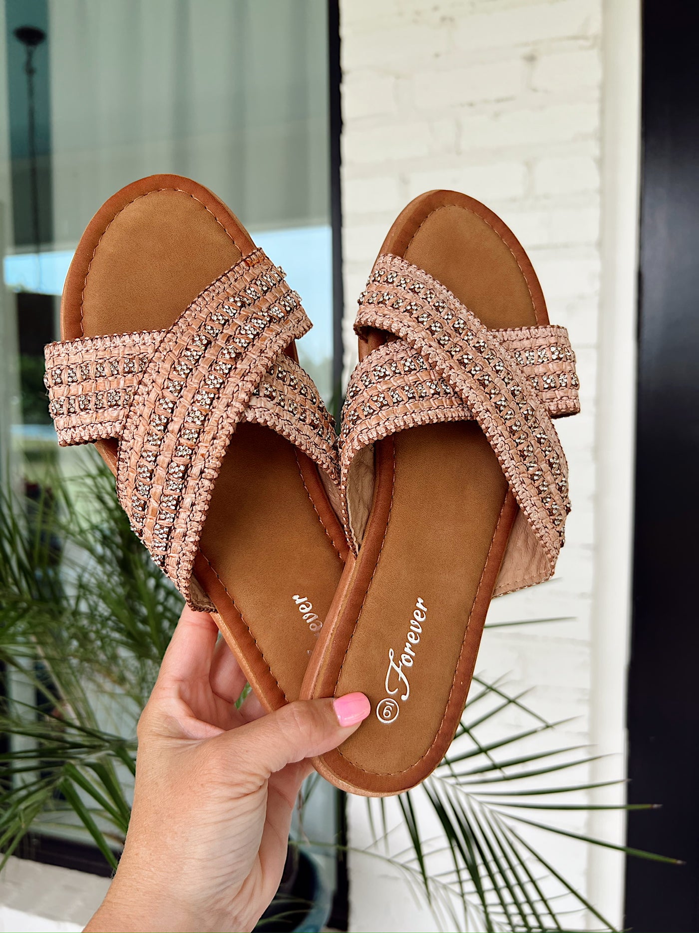 Subtle Glam Rhinestone Sandals