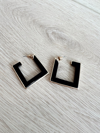 Squared Away Hoop Earrings