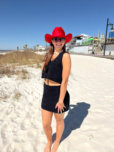 Flirty Beginnings Crochet Two-Piece Set