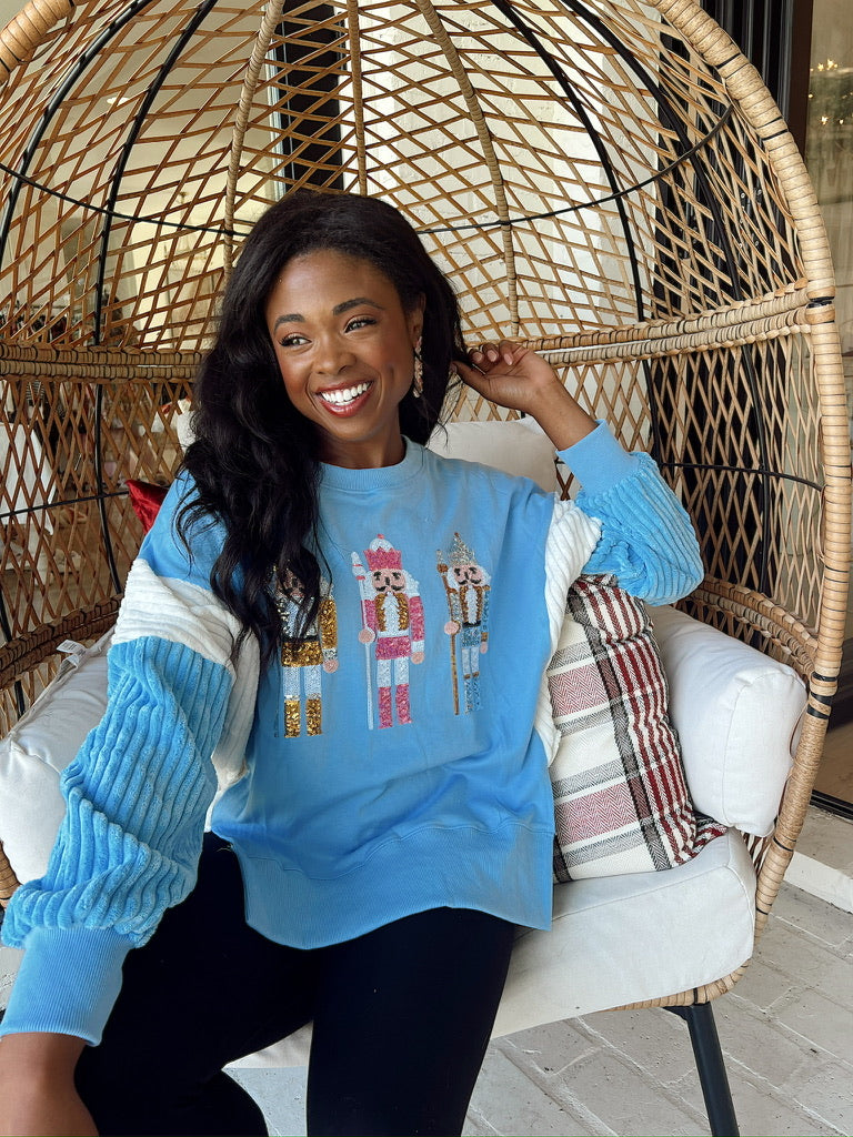 Sequin Nutcracker Pullover Sweater