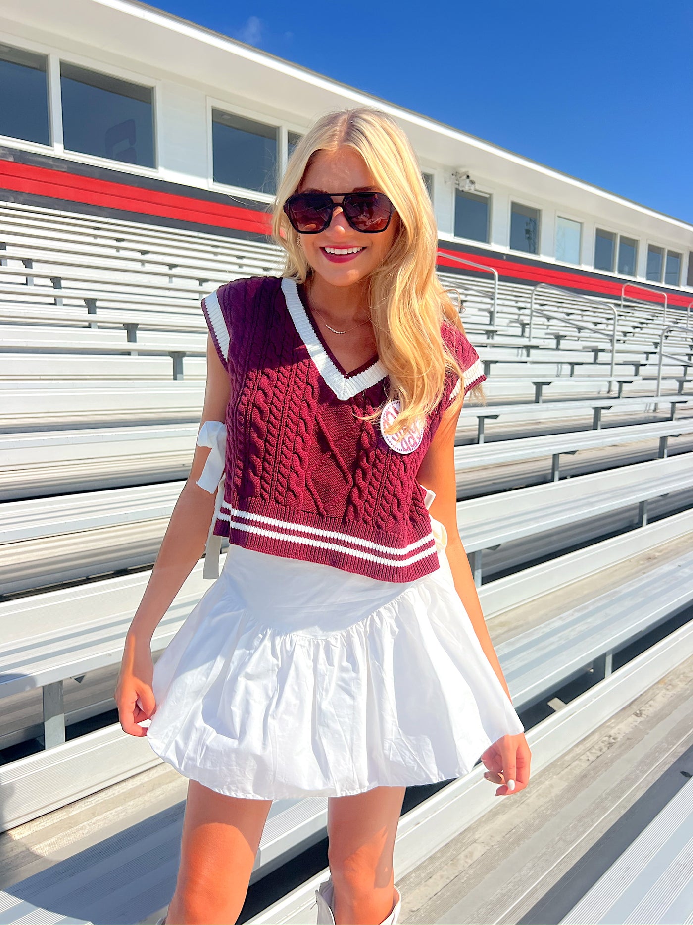 Glam Goals Cropped Sweater Vest