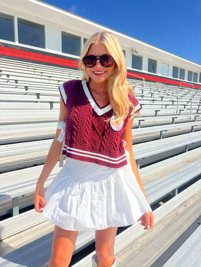 Glam Goals Cropped Sweater Vest