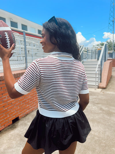 Relaxed Rhythm Striped Top