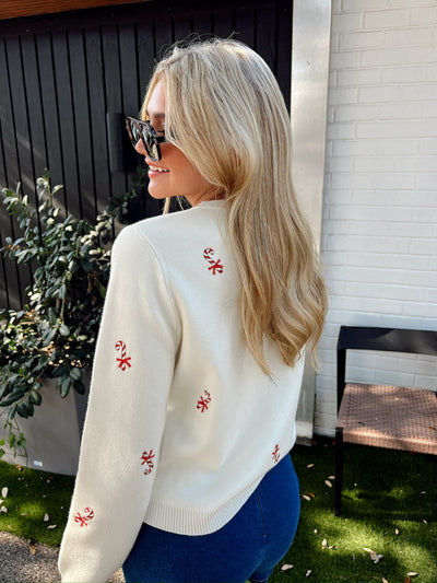 Sweet As Candy Cane Cardigan