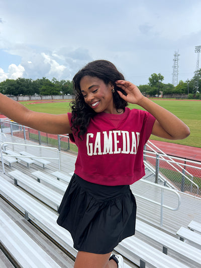 Gameday Cropped Terry Top