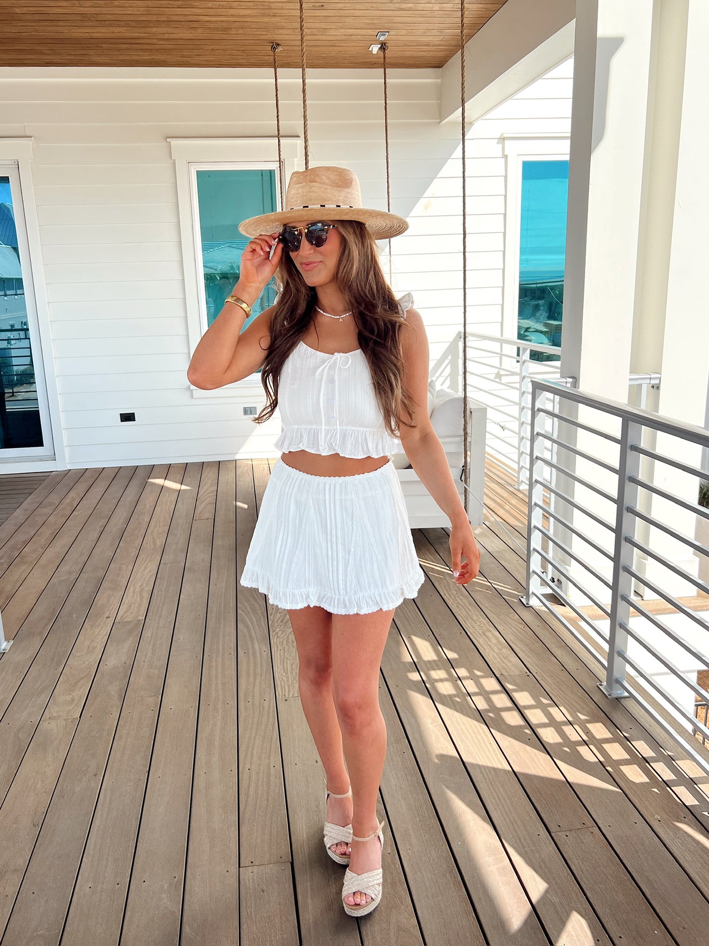 Always Flirty Ruffle Lace Top