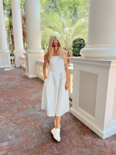 Sunshine & Seaside Striped Midi Dress