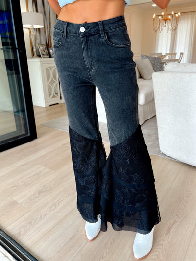 Strutting In Style Ruffled Jeans
