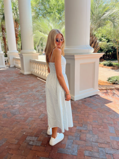 Sunshine & Seaside Striped Midi Dress