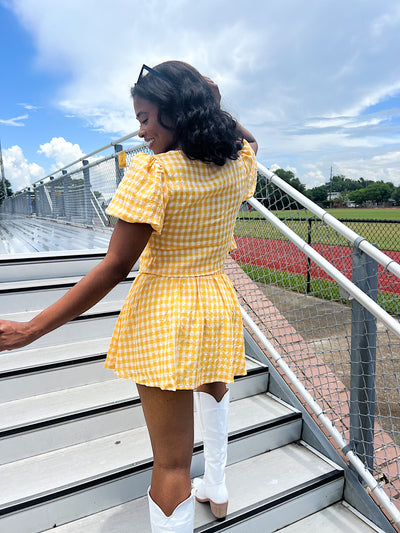 Flirty Nature Gingham Skort