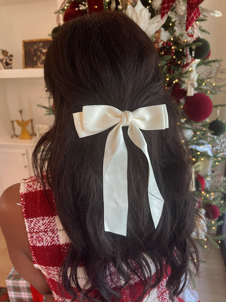 Satin Hair Bow Clip